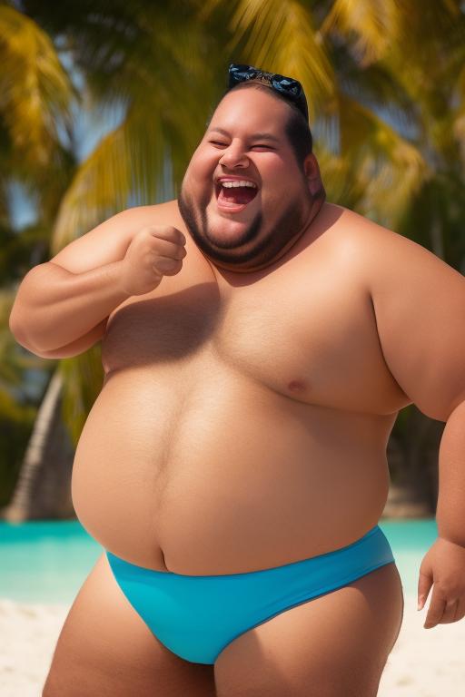 Fat store man swimsuit