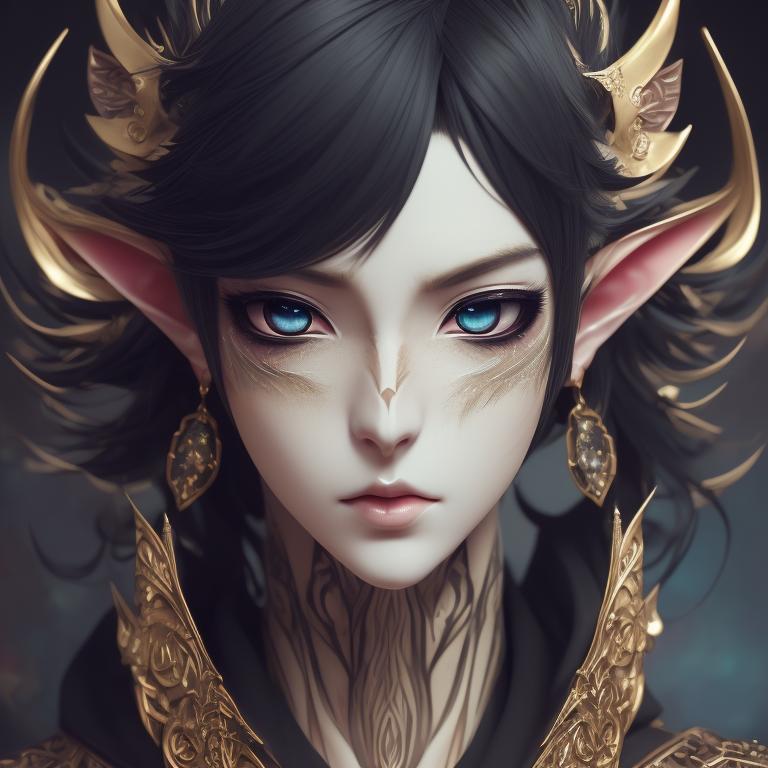 CamillaKr: flamboyant, Fantasy, digital art, proportionate eyebrows ...