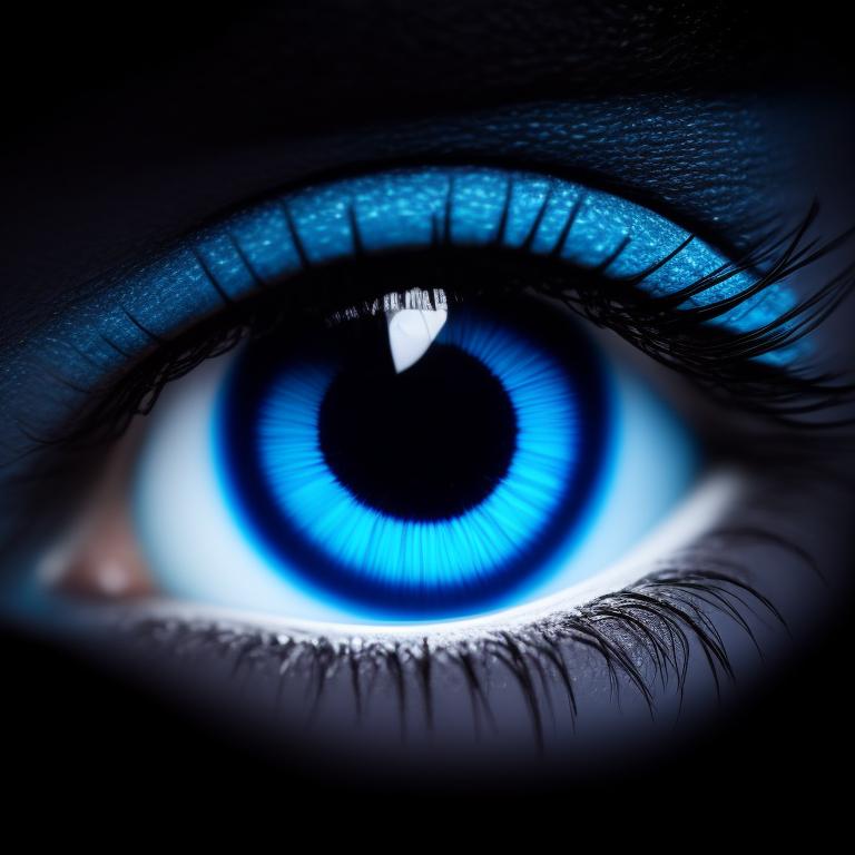 danbergen: A vibrant, close-up shot of a blue eye, with a hint of ...