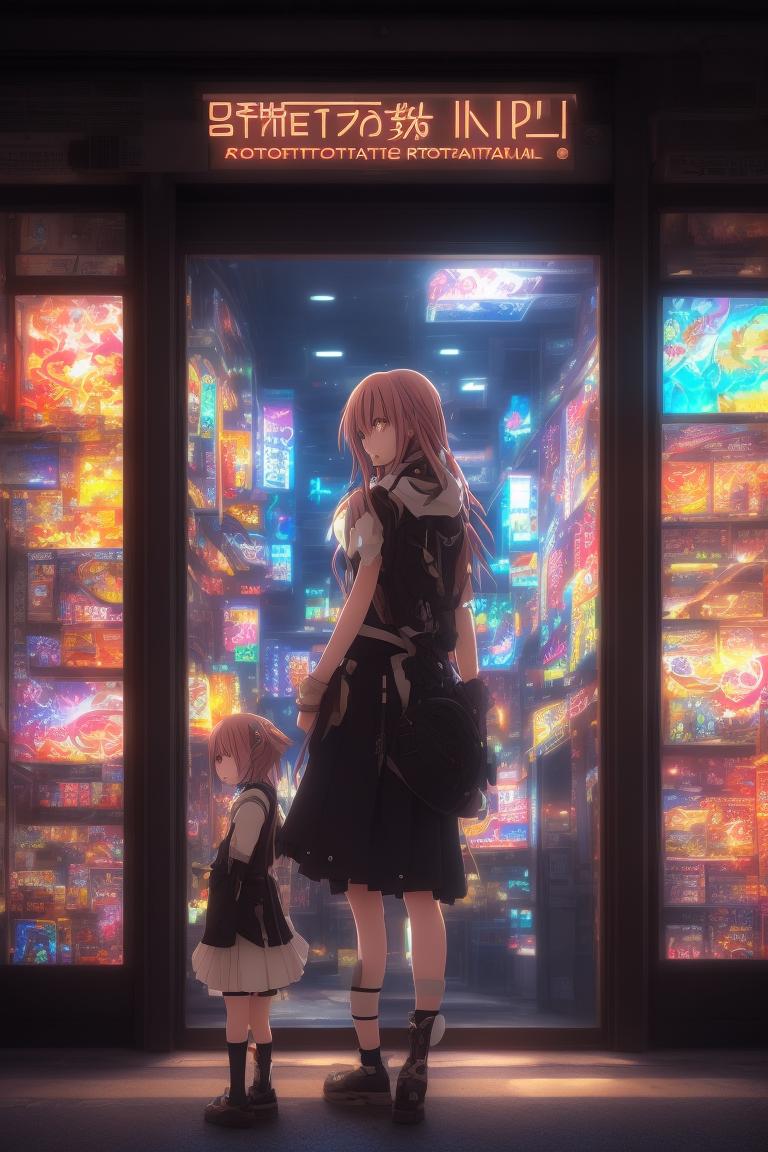 lucky-heron827: a Girl in front of a shop