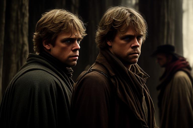starwarsnewsit: Evil Luke Skywalker with lighstaber red.