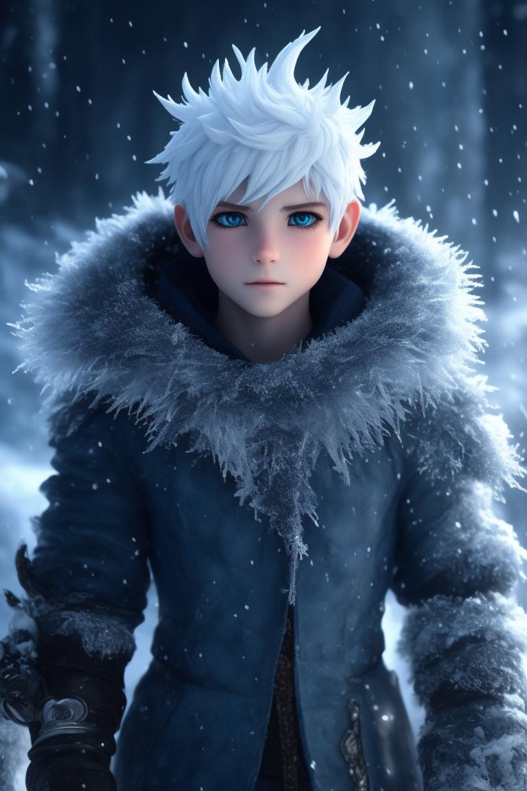 zany-ape528: Jack Frost is a personification of frost, ice, snow, sleet,  winter, and freezing cold. Realistic.