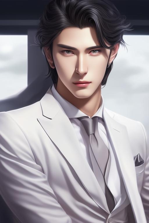 Desna: Handsome elegant man, young. With black hair and hazel eyes