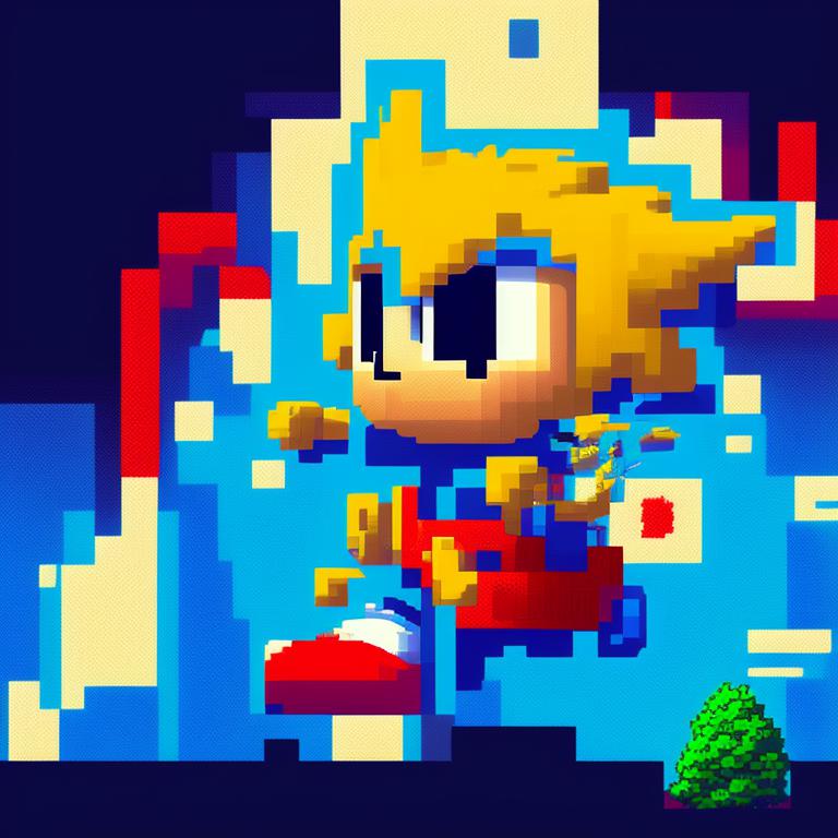 Sonic exe pixel art