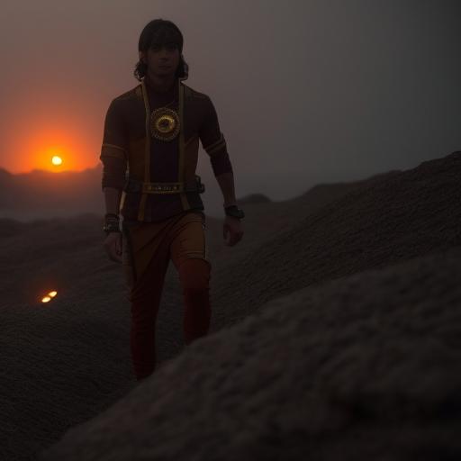 old-termite984: Male runner with the sun rising at the background