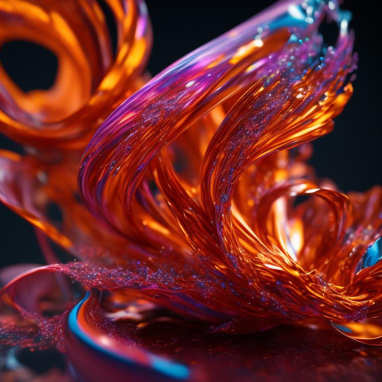 pink-finch239: super highly detailed ribbons of particles floating and ...