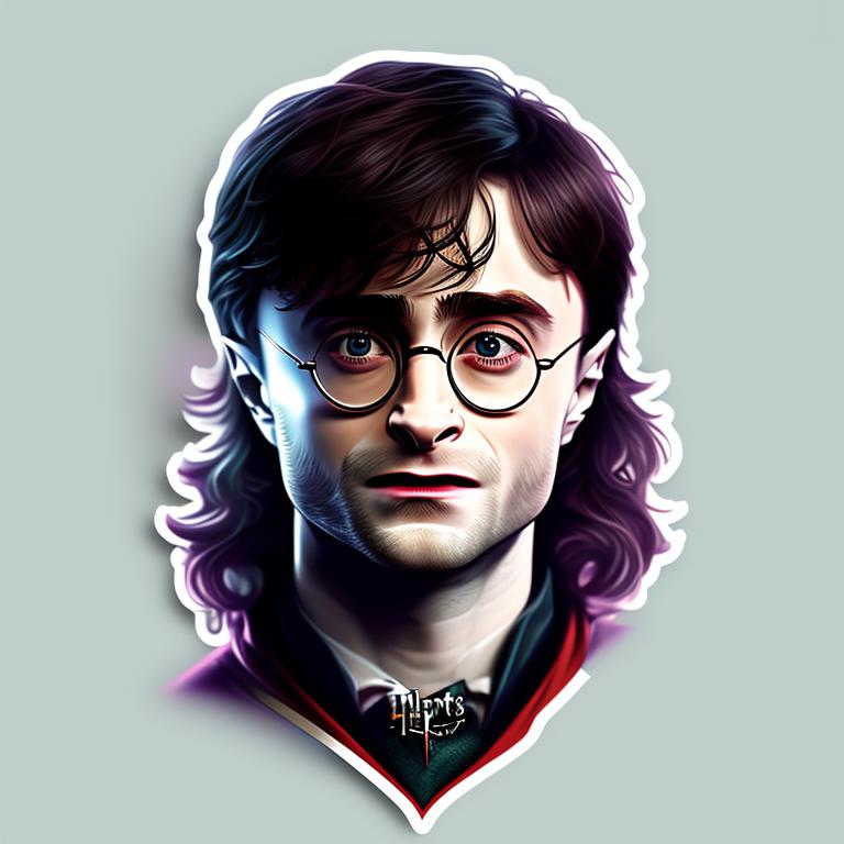 LateDept: vinyl sticker, Harry Potter by Daniel Radcliffe screengrab ...