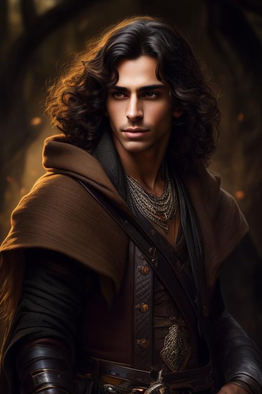 rdlaserna: Attractive male wizard. Messy dark brown hair. Early ...