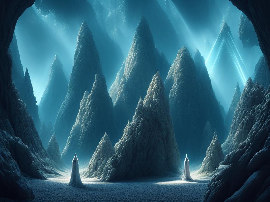 fine-llama668: mysterious alien cave with central light beam coming ...