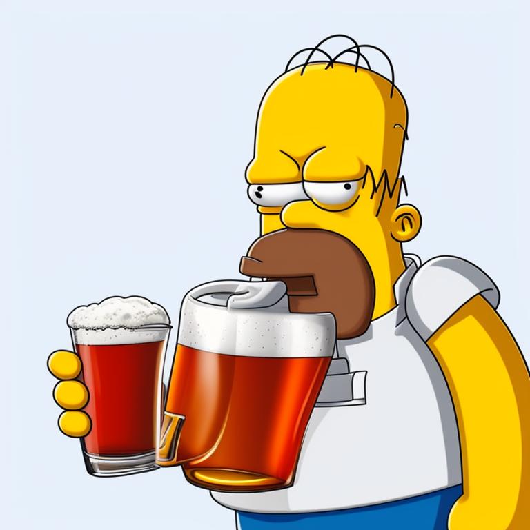 stonedbrasil: homer simpsons drinking beer