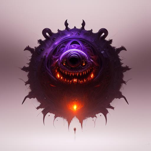gloomy-weasel24: beholder monster, cave background