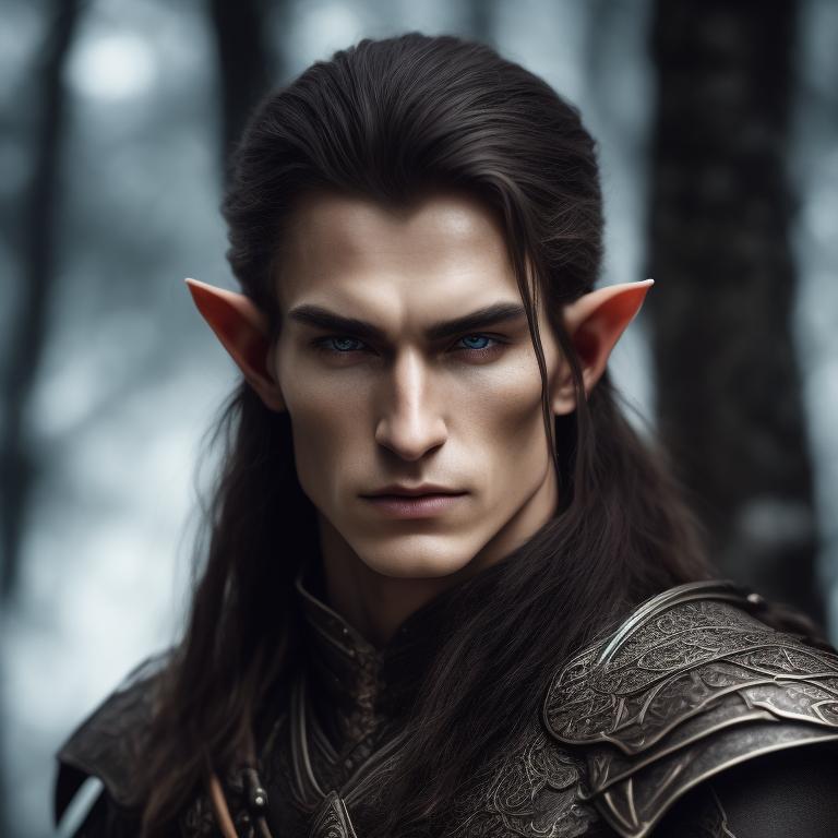 hard-hornet854: Create an image of an Elven male named Varis. He should ...