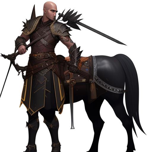 A fantasy medieval male fighter wearing leather armor with a