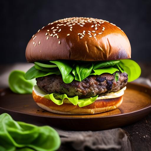 readyzebra88 vegetarian burger, epic food photography, realistic
