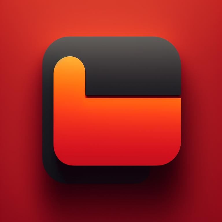 scaly-hamster69: Create an icon with red and orange gradient background ...