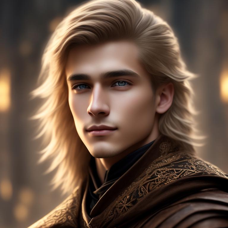 teadrinker: a young man with shoulder length light blond hair. brown ...