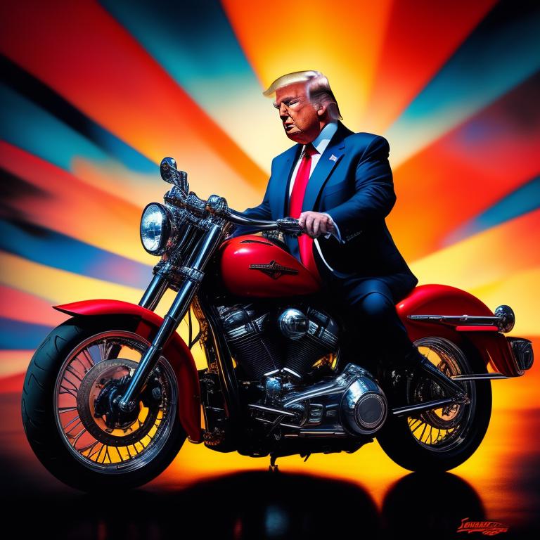 Donald trump 2024 chopper bike