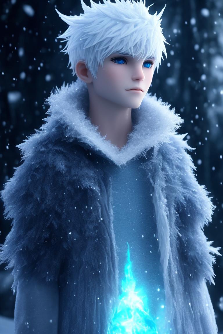 zany-ape528: Jack Frost is a personification of frost, ice, snow, sleet,  winter, and freezing cold. Realistic.