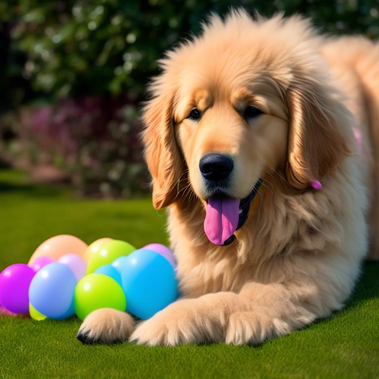 Big fluffy golden store retriever