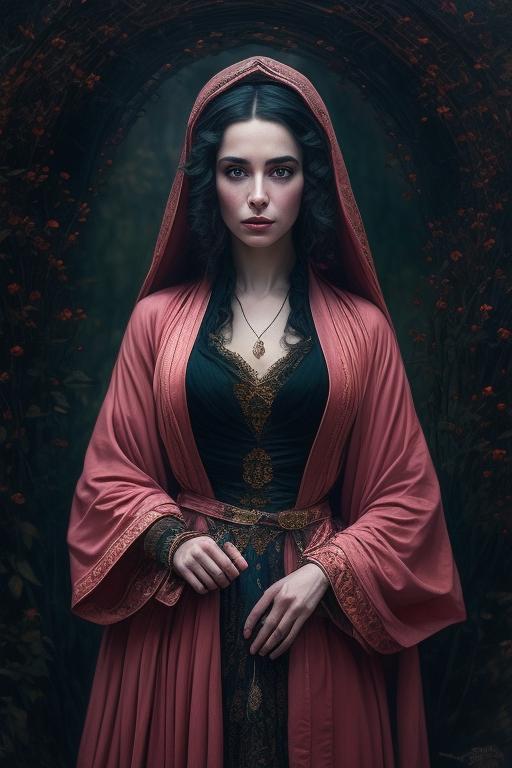 unwilling-bee97: woman in long pink robe