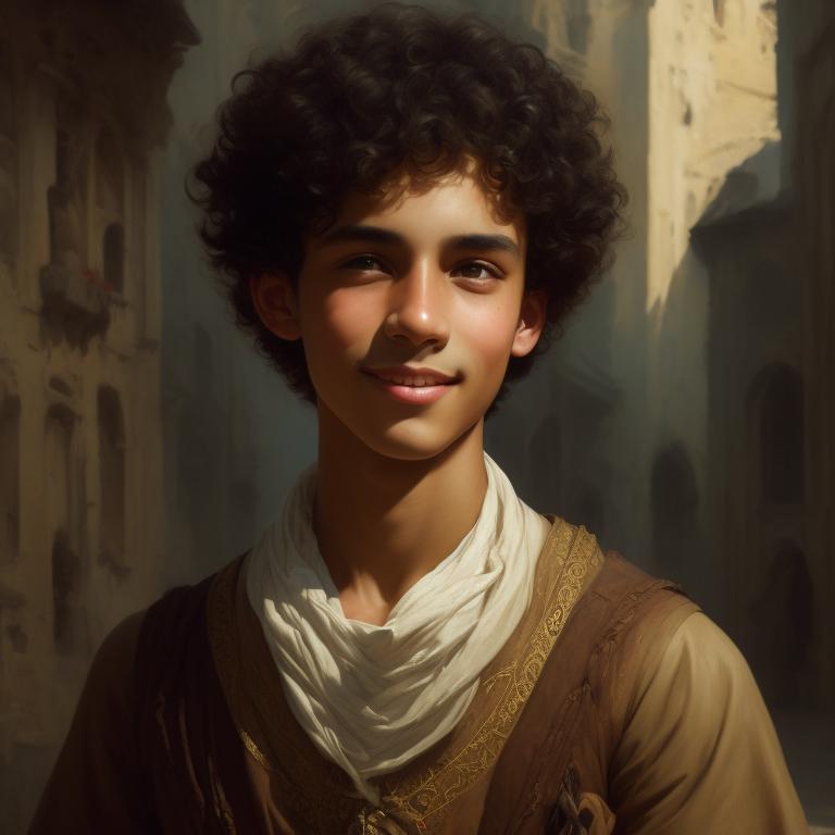 mad-wren107: medium-length portrait of a male teenager with short curly ...