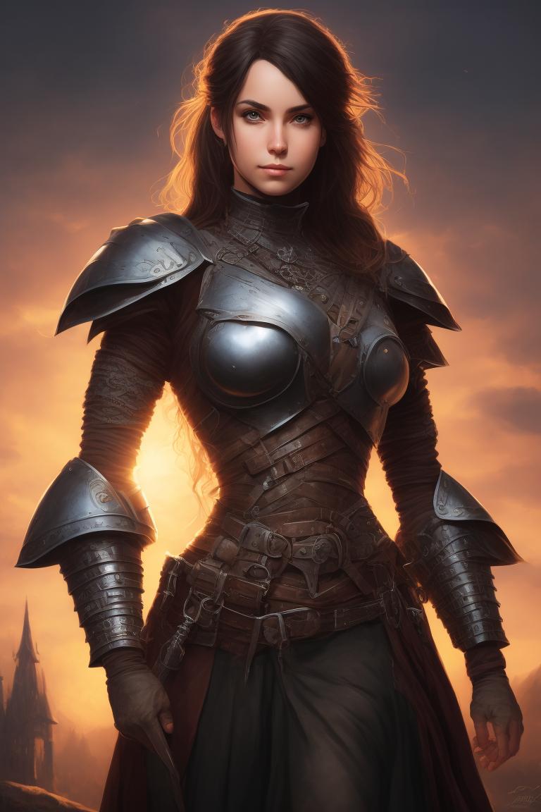 female steampunk knight