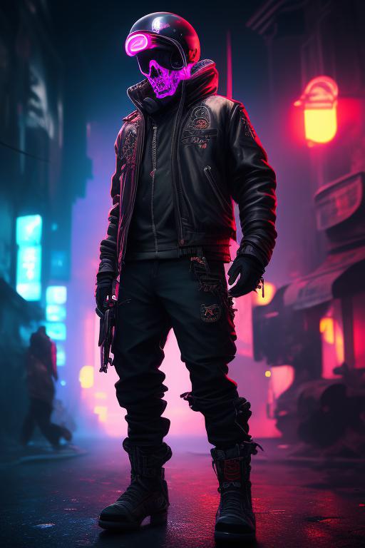 Samurai Wallpaper 4K, Cyberpunk 2077, Leather jacket