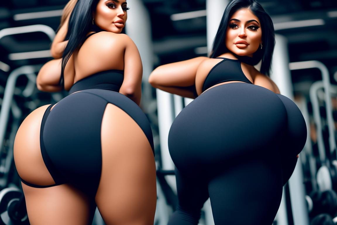 gentle-skunk598: Kylie jenner big oily booty bulging out in tight booty  shorts