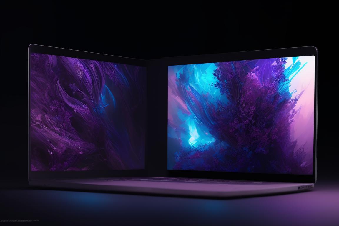 deadboar803 A laptop with a minimalist design from multiple angles