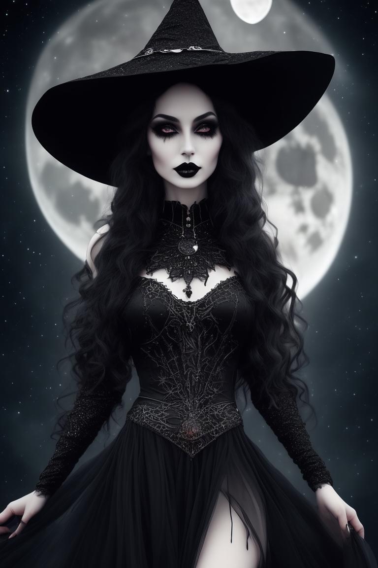 dead-manatee675: beautiful gothic witch wearing beautiful black dress ...