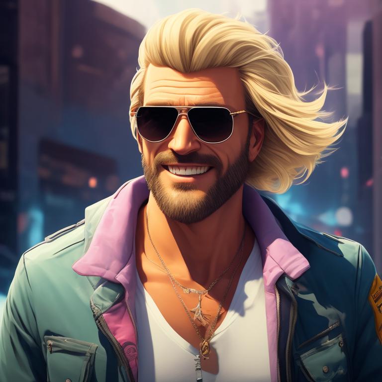 Blonde guy best sale with sunglasses