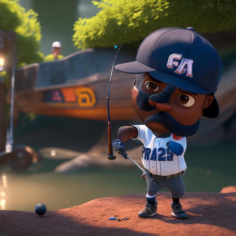 thiccFlair: Ken Griffey Jr. wearing a backwards hat fishing