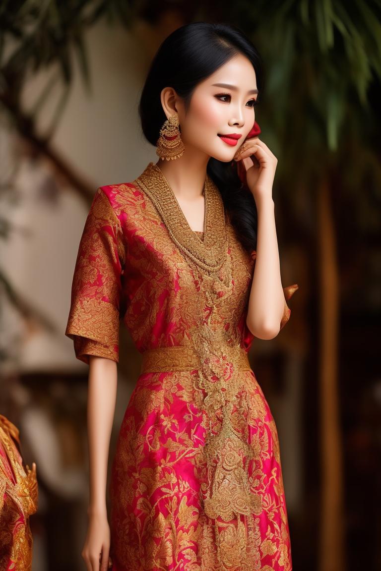 Modern thai silk dress best sale