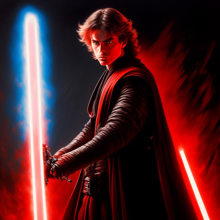 Anakin skywalker hot sale red lightsaber