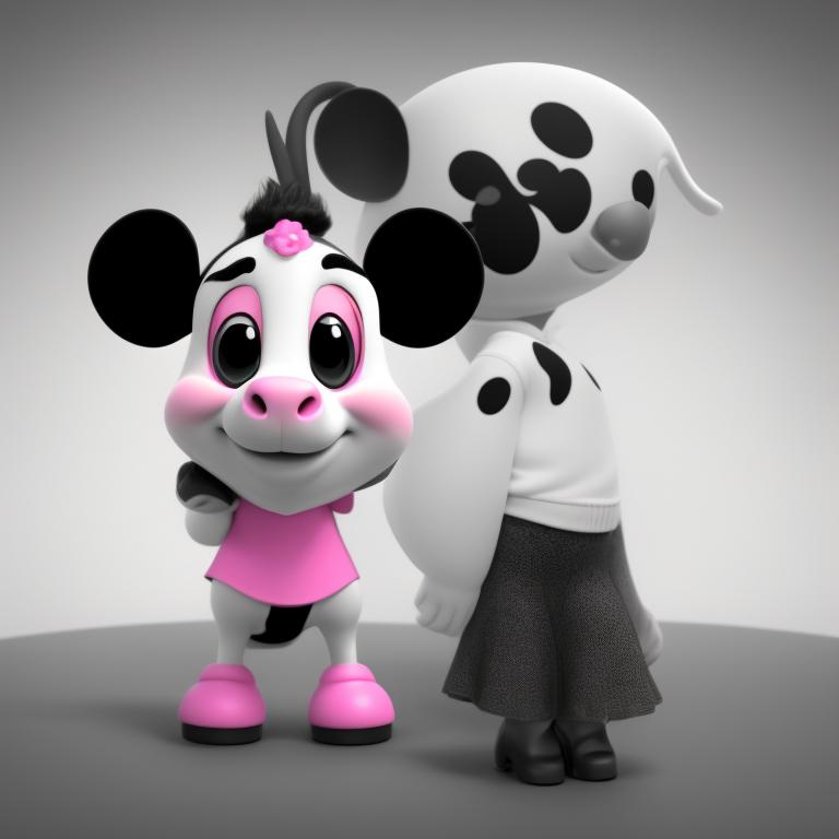 Cow skirt outlet 3d