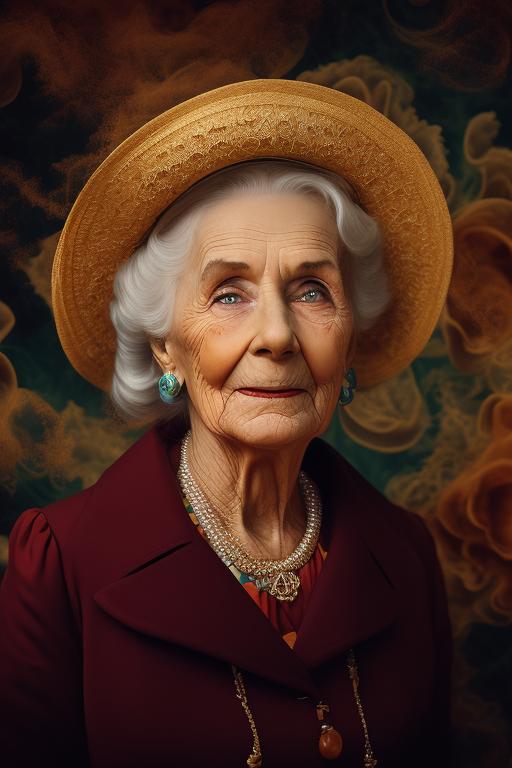 (style of alberto seveso and norman rockwell), Old timey style, Old Southern Lady wearing a sun bonnet, Wes Anderson style, 50s Russian style, Sharp high resolution scan, (((hdr))), ((((background in focus)))), (((hdr)))