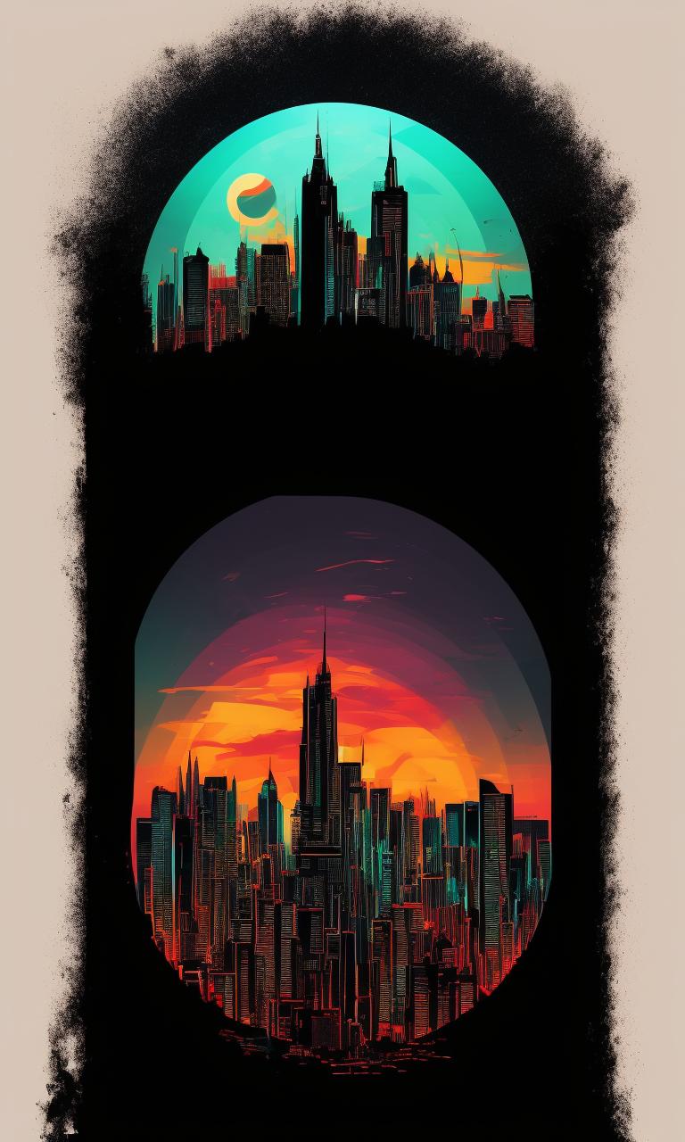 city skyline drawing tumblr