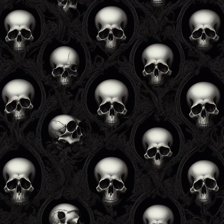 Max_Turbo: Full of Mini Skulls Fabric Pattern