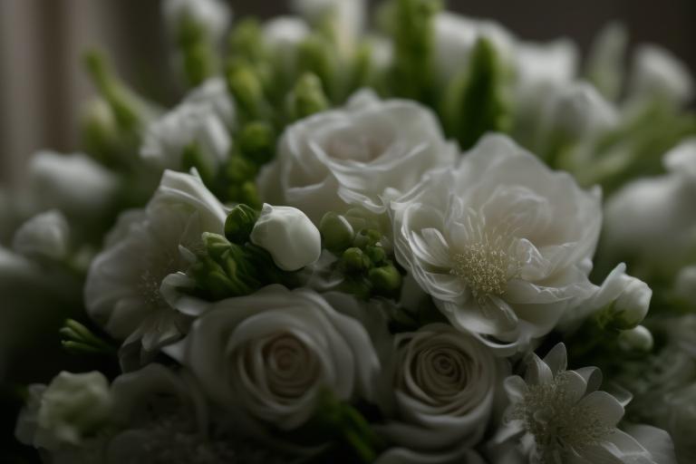 Areias81: Capture a bride's bouquet in white and green, reminiscent of ...