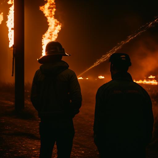 Krakau: two men in overalls using flamethrowers to deter rats