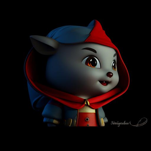 hairy-fly494: a cute little red riding hood girl with a red hood, in ...