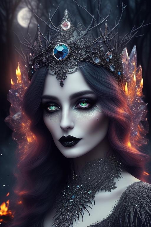 dead-manatee675: beautiful mystic witch, wear crystal crown, beautiful ...
