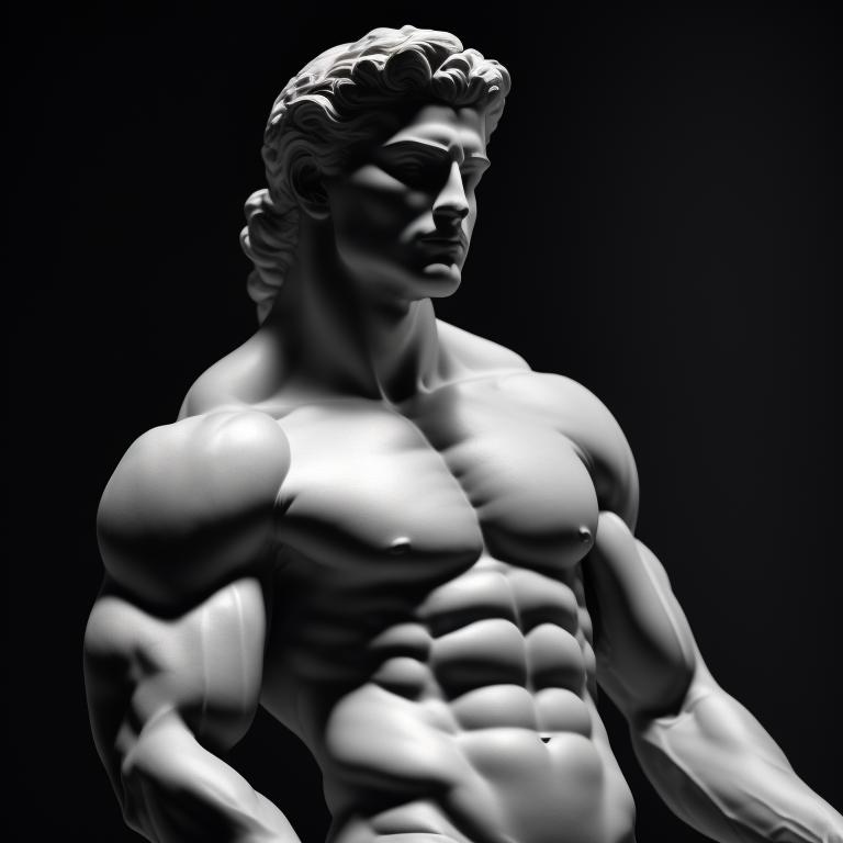 acidic-heron713: Masculine muscular greek marble statue man