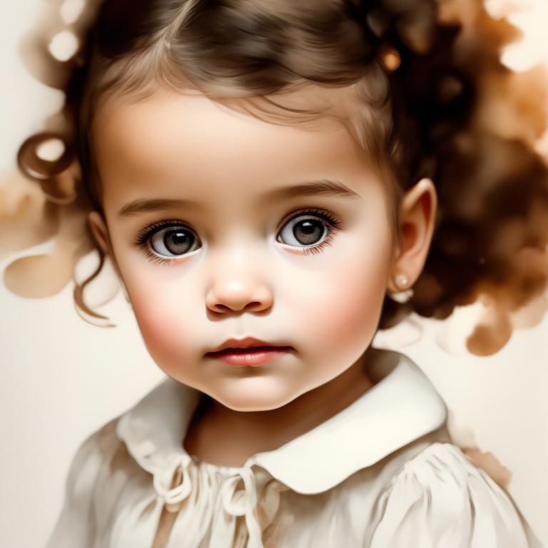 reliable-yak963: cute toddler girl with light brown skin wearing a white  blouse with white wavy hair that turns into white flames
