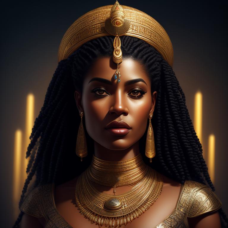 shiny-pigeon922: Isis Egyptian goddess. African American. Braided hair ...