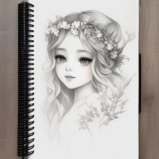 Sketchbook for Girls: Cute Fairy Cover 8,5x11 Large Sketch Book Journal,  Blank Unlined Paper for Sketching, Drawing, Writing. (My Sketch Books)