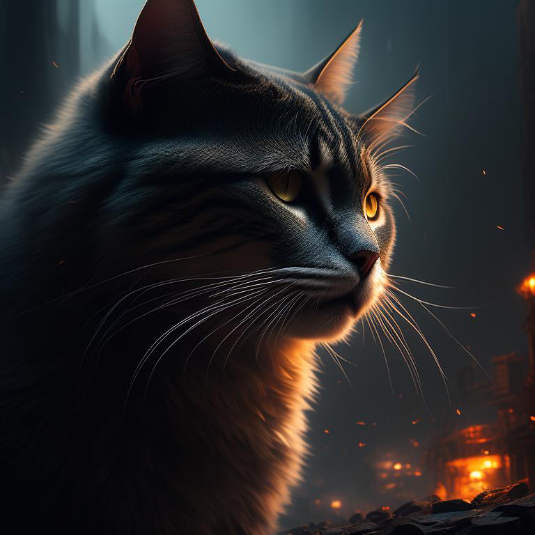 ArtStation - *angry cat* made with reference.