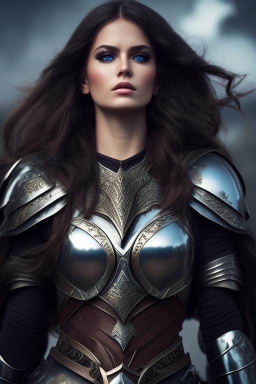 Lexi_30: Fierce Valkyrie with long hair dressed in armor ready for battle