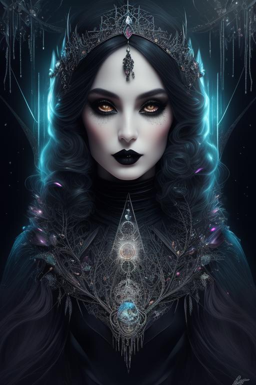 Mellow-viper424: Beautiful Mystic Witch, Gothic Style, Black Rainbow 