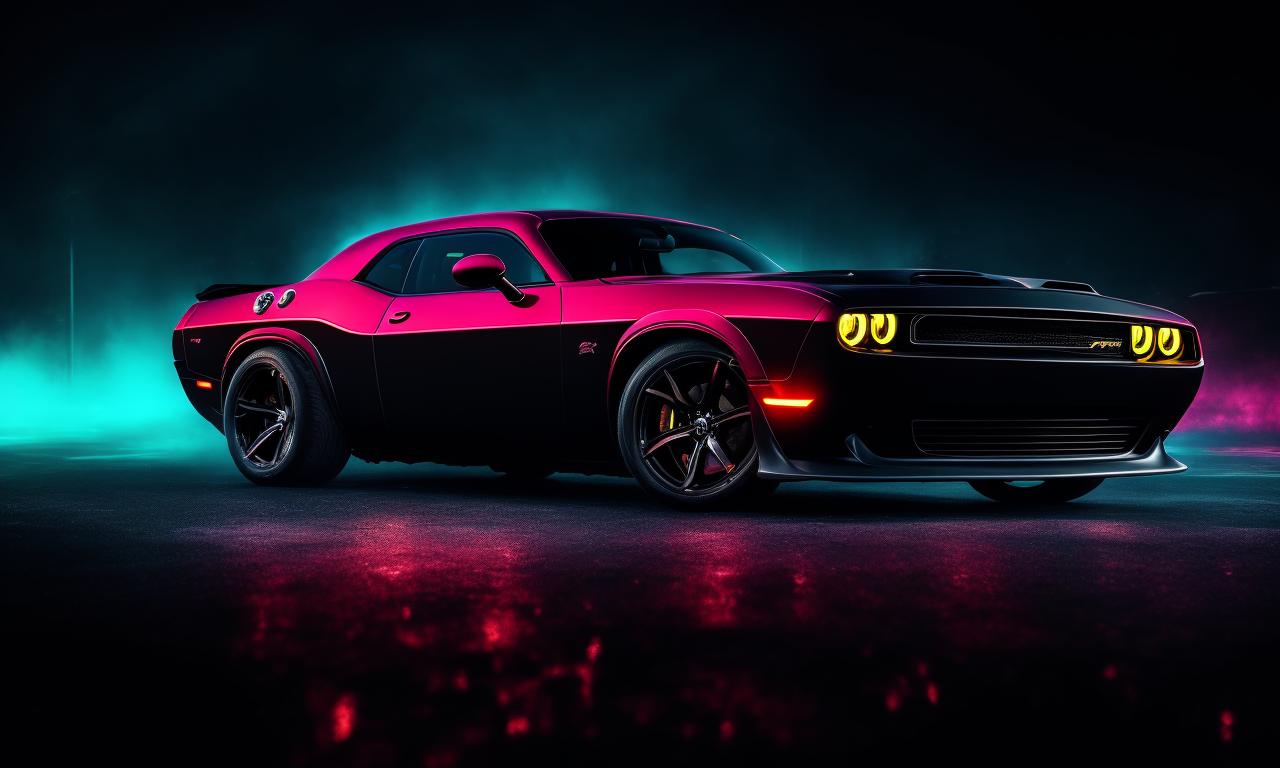 starry-shrew456: Twin turbo 4x4 Dodge Challenger, with neon lights ...